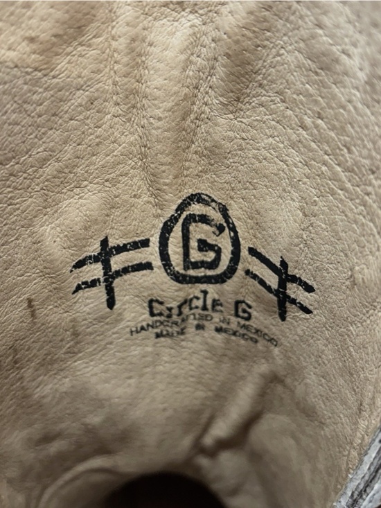 Circle G 36632 Brown Cowhide Embroidered Design Cowgirl Boots Women's Size 7.5 M - Picture 10 of 12